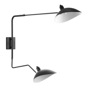 View Double Fixture Wall Lamp in Black